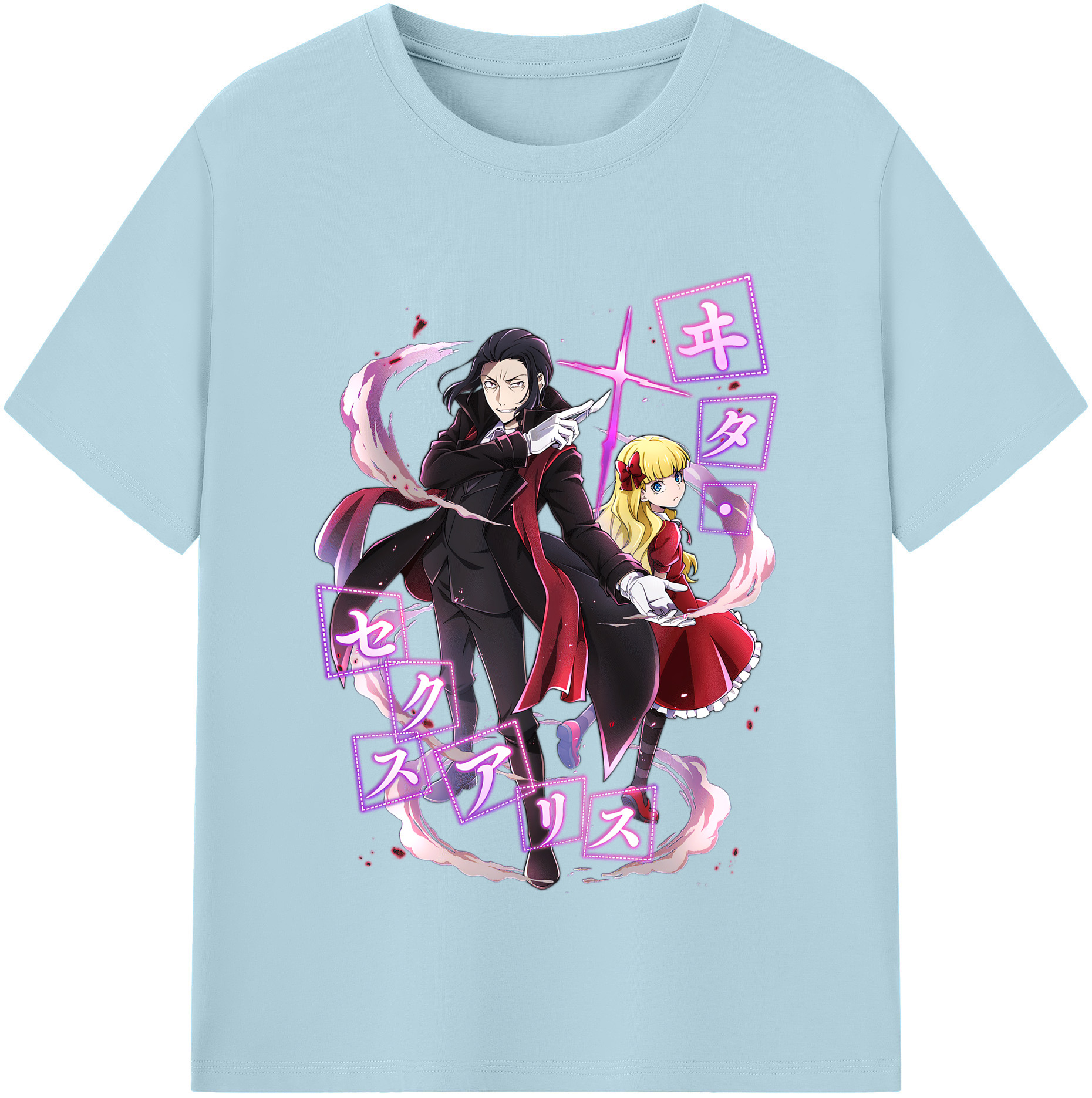 （画像用） 文豪ストレイドッグス Bungo Stray Dogs 綿100％半袖Tシャツ（フロントプリント）